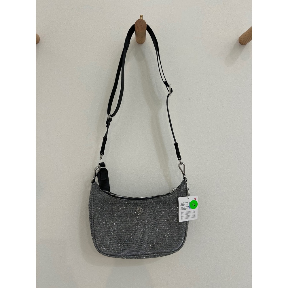 SOLD OUT Lululemon City Essentials 3L Shoulder Bag Glitter Silver NWT